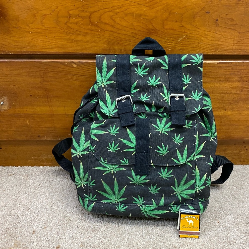420 Friendly Weed Leaf Mini Bookbag